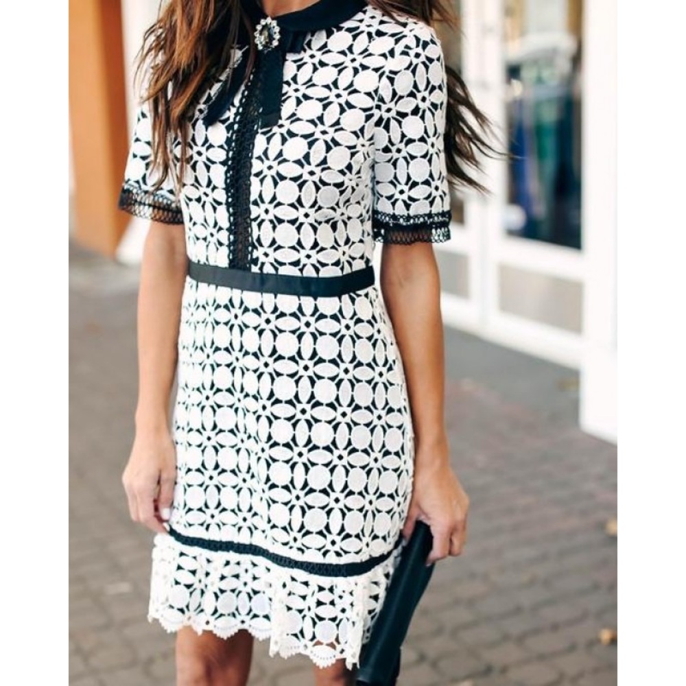 Queensland Embellished Crochet Lace Dress - Picture 6 of 8